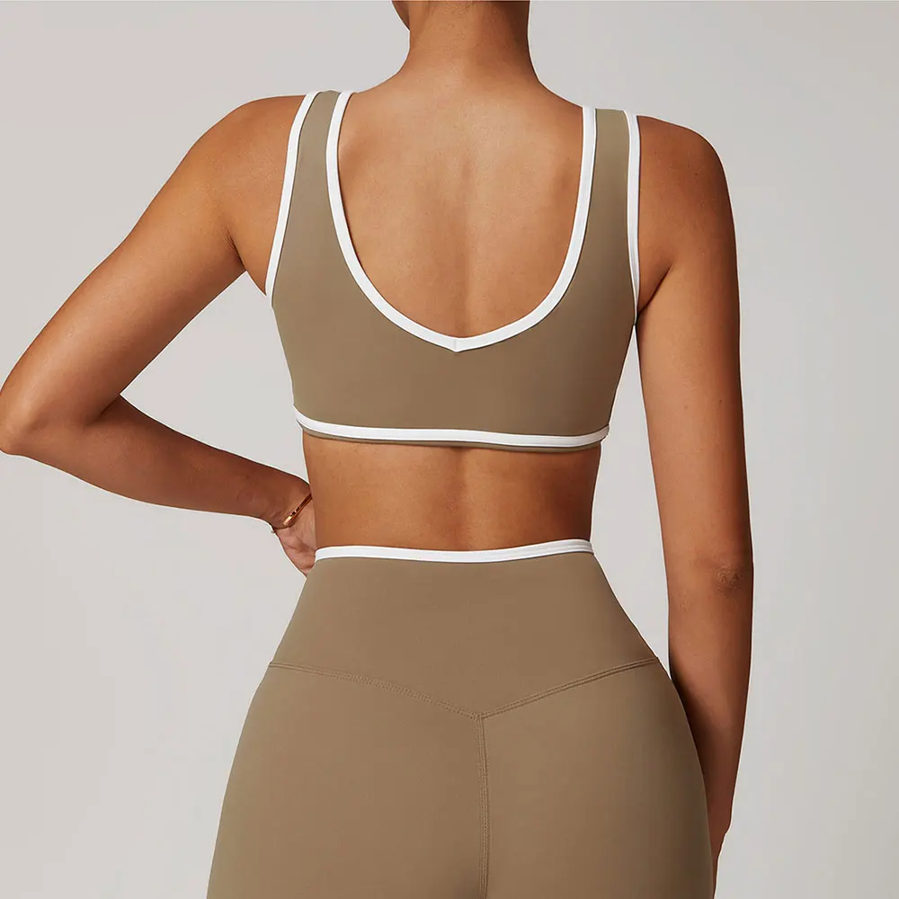 Color Block Push-Up Sports Bra 2