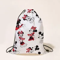 Disney Mickey Mouse Backpack Cute Mickey Minnie Donald Duck Anime Printed Drawstring Bags for Boys Girls Student Outdoor Bags 2