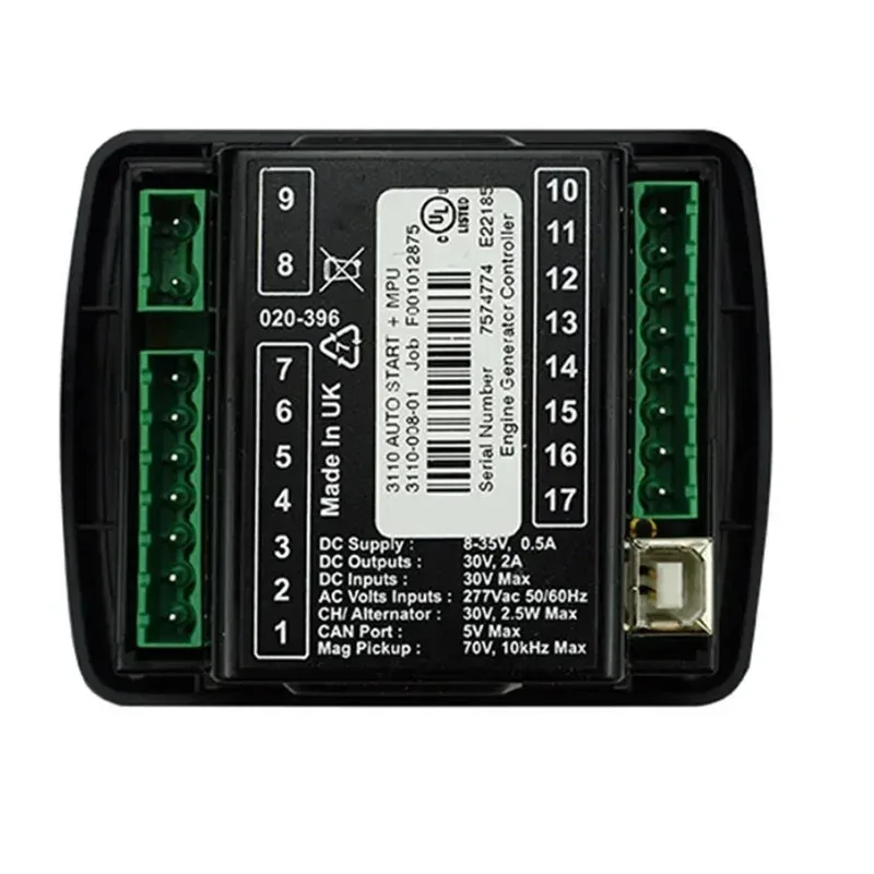 심해 DSE3110 발전기 컨트롤러 DSE 3110 (MPU) 기존 및 교체용 디젤 발전기 발전기 컨트롤러
