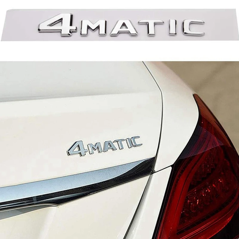 

2 шт. 4matic Серебряный авто багажник дверь КРЫЛО БАМПЕР значок наклейка эмблема клейкая лента сменная наклейка серебряный и черный