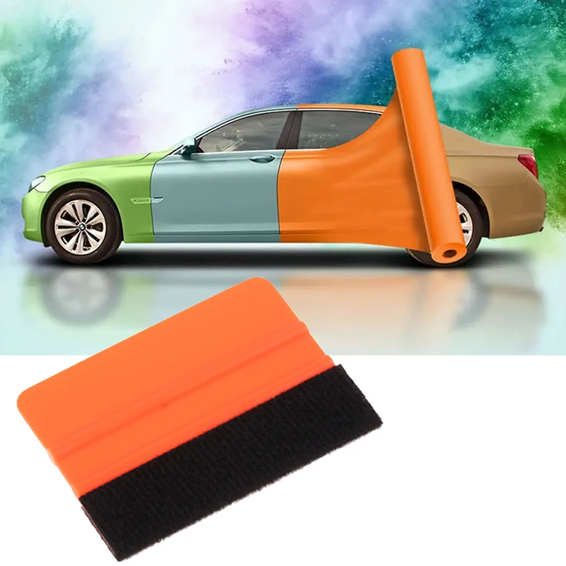 

1Pcs Squeegee Felt Edge Scraper Car Decals Vinyl Wrapping & Tint Tools Pro Plastic Soft Wrapping Spatula Tool