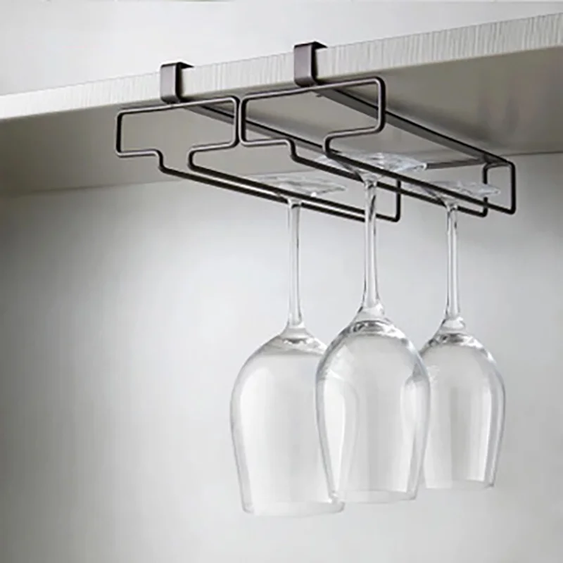 Cup Storage Holder Japanese Ambry Cup Holder Without Perforation Upside Down Waterlogging Glass Cup Holder Hanging Wine Storage