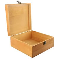 Wooden Storage Box Pine Rectangular Flip Solid Wood Box Handmade Craft Case Wooden Jewelry Storage Box Home Decoration 1