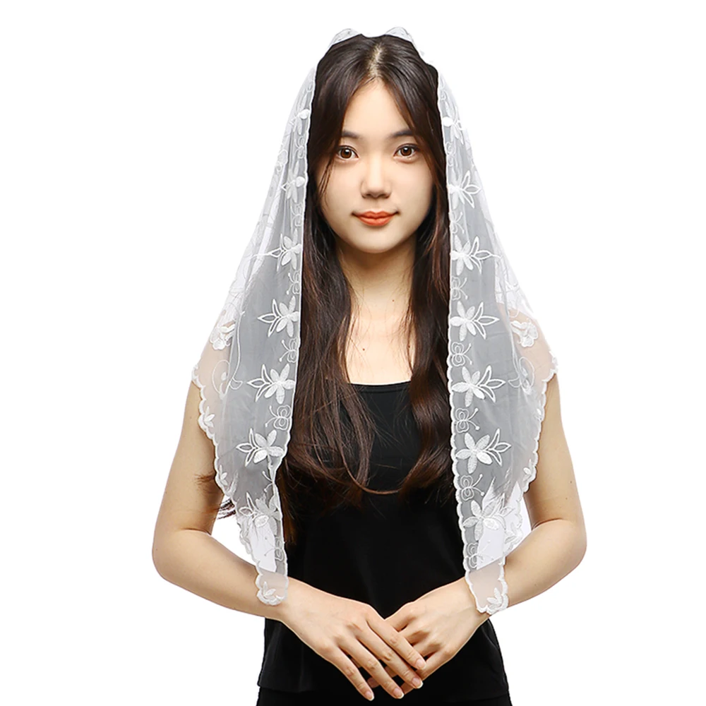 Hollowout Bloem Hoofd Sjaal Elegante Haar Bandana Multiuse Nek Wrap