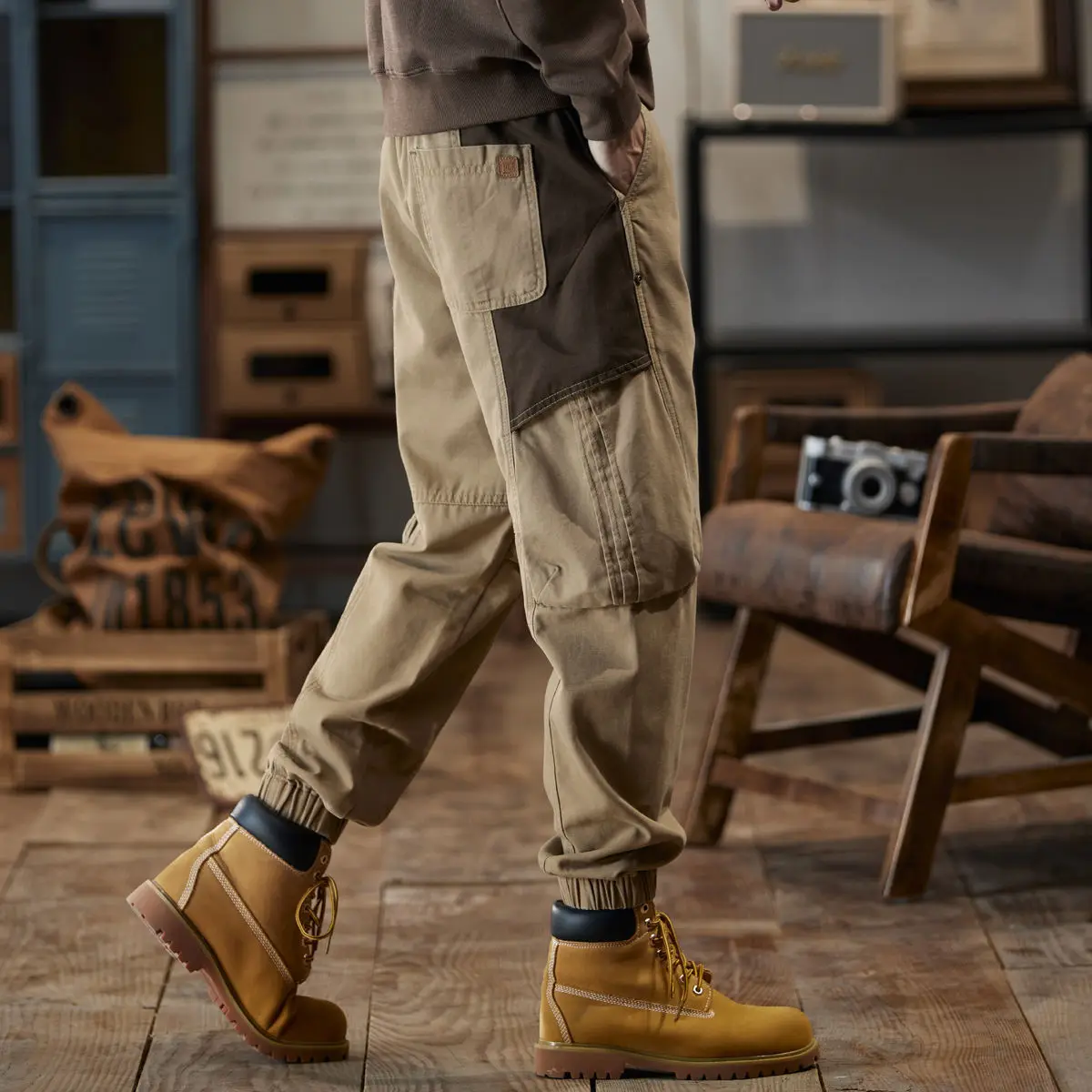 2024 Autumn Elegant Fashion Harajuku Slim Fit Ropa Hombre Loose All Match Casual Pants Solid Pockets Straight Cylinder Leggings