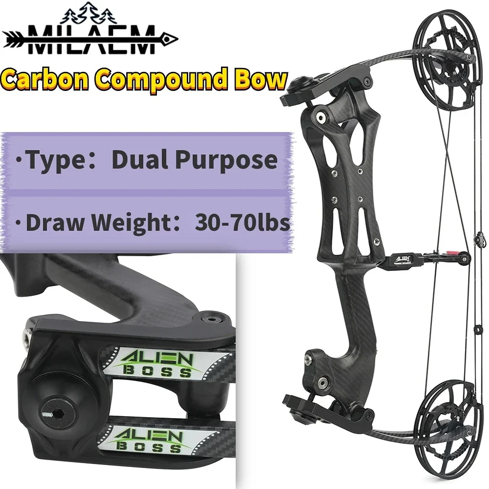 Archery Carbon Compound Bow 30-70lbs Adjustable Dual Purpose Steel Ball/Arrow Let-off 80% Outdoor Competitive Hunting Pulley Bow crossway basketball good rebound anti abrasion basketball well airtightness competitive playing outdoor basketball for athletics