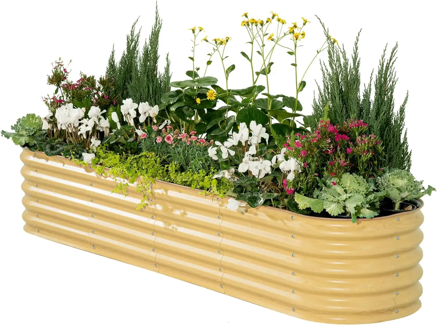 

Vego garden Raised Garden Bed Kits,17" Tall 9 in 1 8ft X 2ft Metal Raised Planter Bed for Vegetables Flowers Ground Planter Box