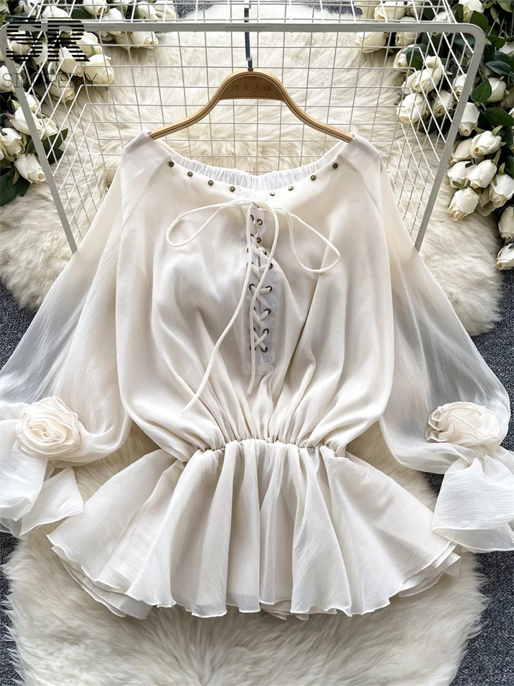 トップス riu Pleats frill flare blouse Pleats frill flare blouse – Riu