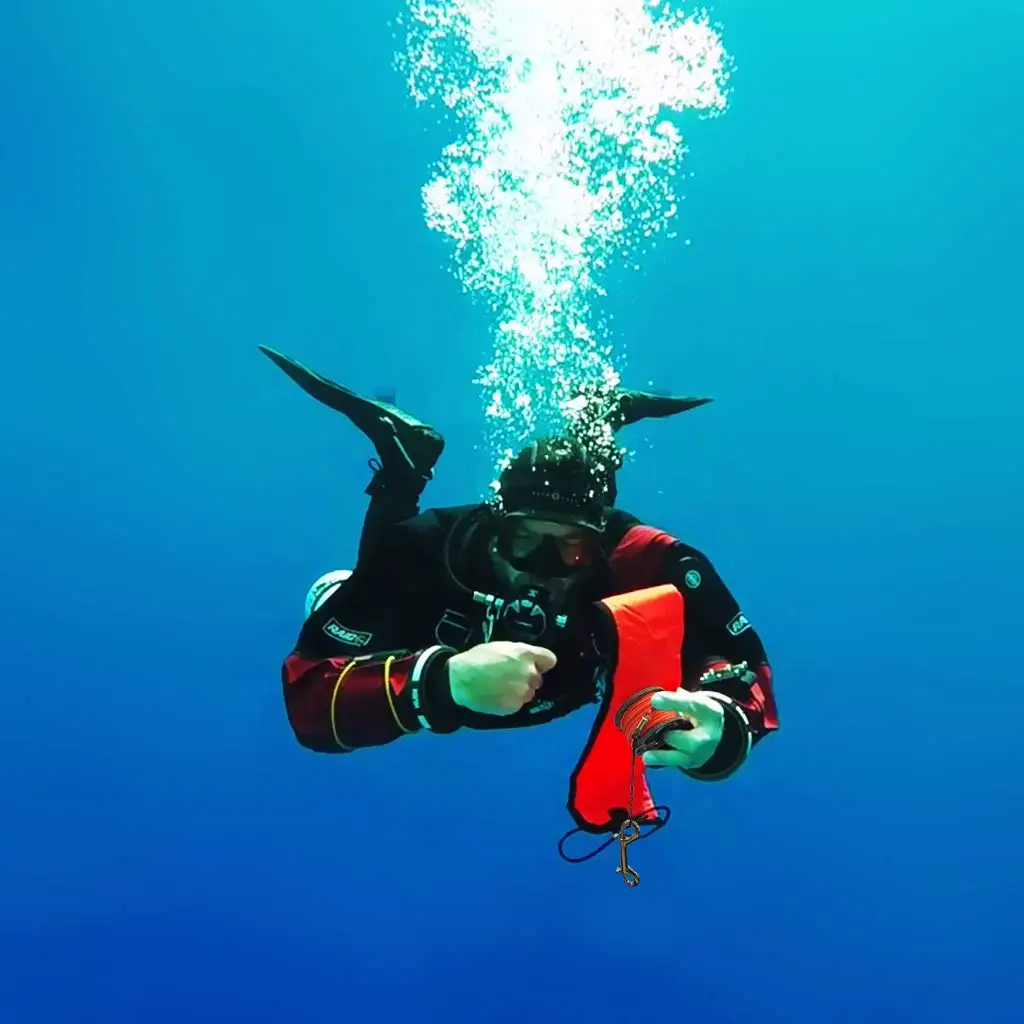 Scuba Diving Buoy Surface Marker Buoy Colorful Visibility Safety Inflatable Scuba SMB Dive Alert Diver Below DSMB Diving Safety Gear Equipment inflatable swimming buoy,scuba diving accessories,scuba diving buoy