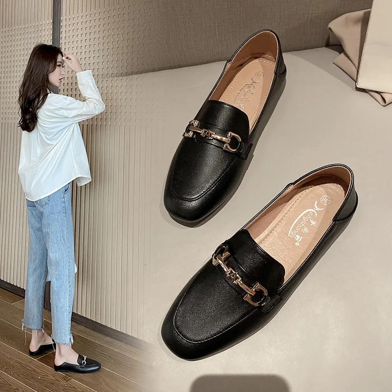 Fashion Women Shoes Loafers Ladies Slip-on Soft Leather Original Design Korean Female Flats Driving Women's Moccasins women shoes