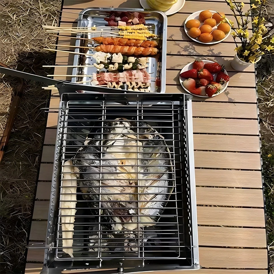 360° Rotating BBQ Grill Net 3