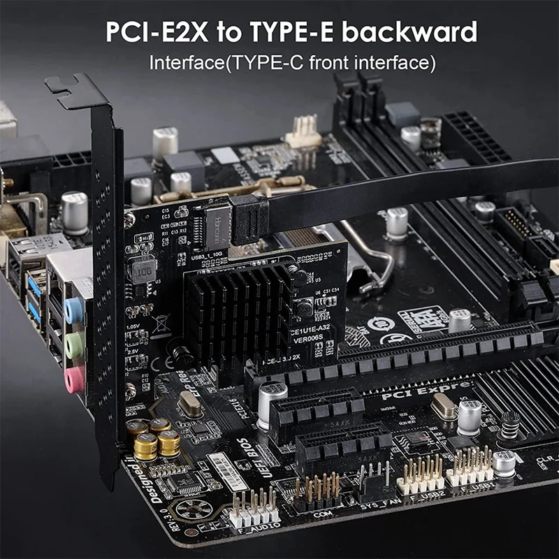A-Key Gen2 Front Type-E, 10Gbps Interno, Cartão