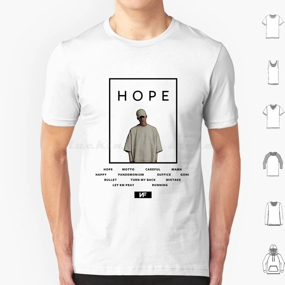 Nf Hope Album Art T Shirt Big Size 100% Cotone Nf Nf Hope The Search Clouds Nate Sensation Nf Clouds Quotes Drifting Nf