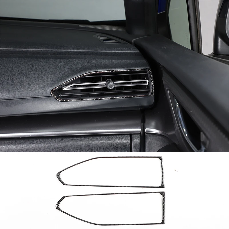 

For Subaru WRX 2021-2023 Soft Carbon Fiber Car Central Control Side Air Outlet Frame Decorative Sticker Interior Accessories