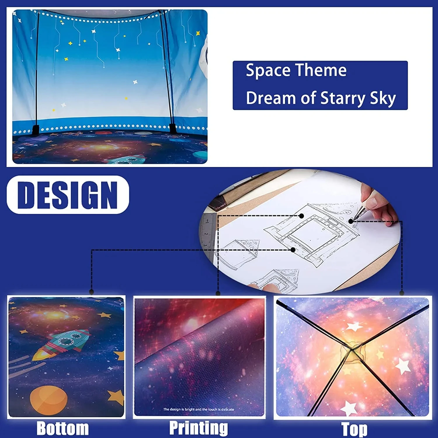 Children's Tent Portable Foldable Folding Play Tent Baby Play House Large Girls Princess Prince Castle Outdoor Toy Kid Boy Gift 3
