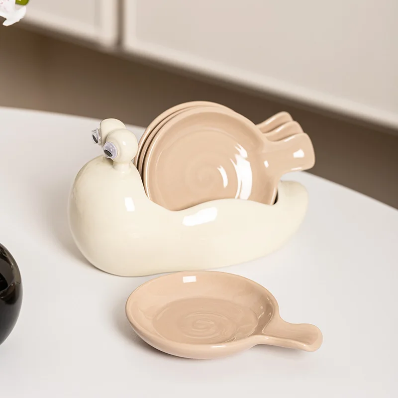 Snail Ceramic Small Dish Household Flavor Dish Dip Soy Sauce Seasoning Vinegar Seasoning
