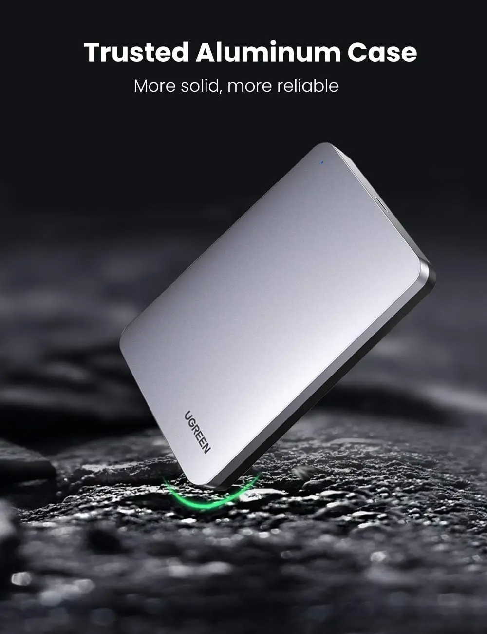 UGREEN 2.5인치 USB 3.1 Gen2 SATA 외장 하드 드라이브 케이스 6Gbps UASP SSD HDD 케이스 (노트북/데스크탑용)