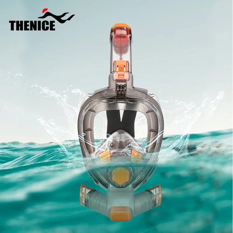 THENICE Diving Mask Swimming Mask Full Dry Snorkel Diving Suit Swimming Snorkeling Equipment Dive Training Specialized