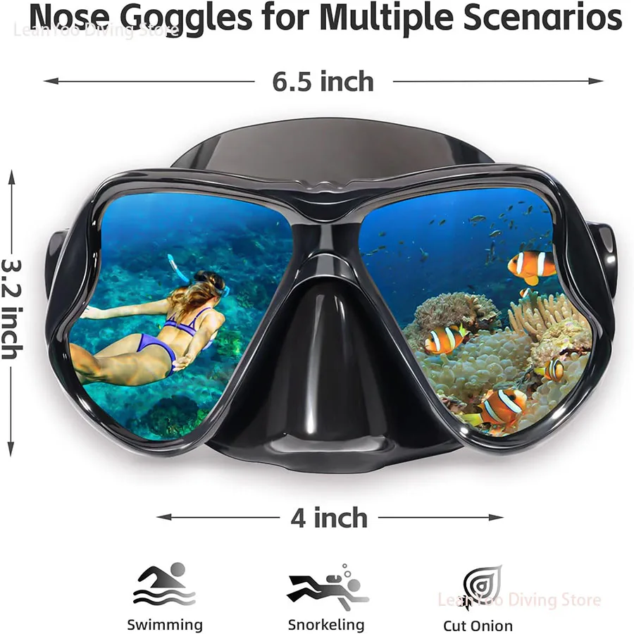 Comfortable Silicone Mirrored Swimming Mask with Camera Mount for GoPro Adult Scuba Diving Goggles Pack In Clear Box snorkeling diving mask diving mask diving goggles