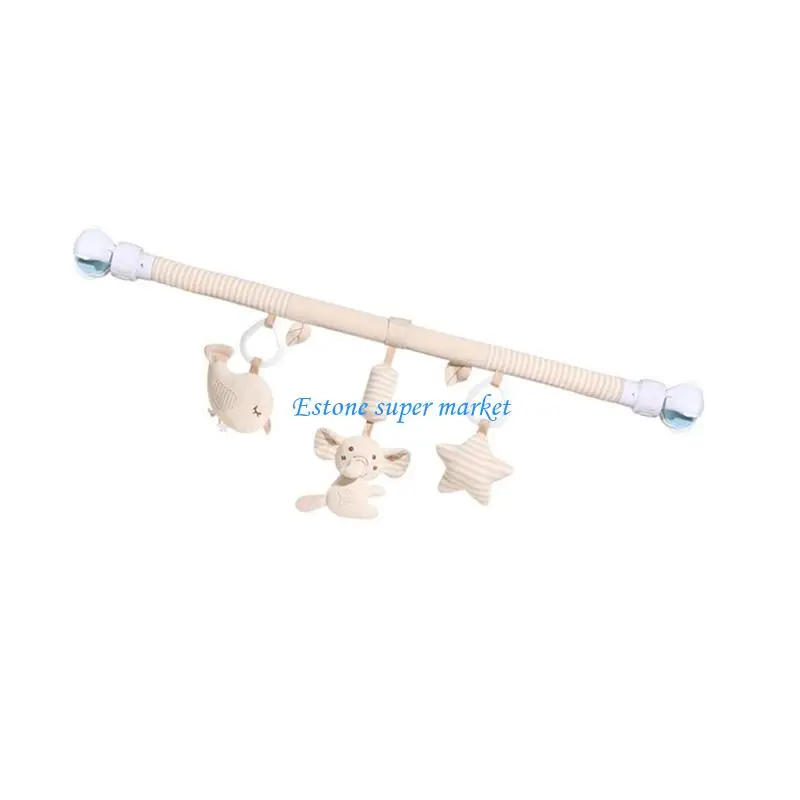 090B Tragbarer Kinderwagen zum Anklippen, Spielzeug mit Glocke, Farbkontrast, visuelles Training, maschinenwaschbar, aus – Detail 8