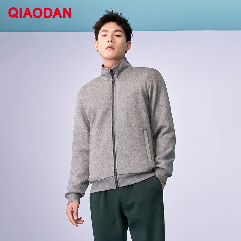QIAODAN 남성 카디건 재킷 2026 봄 고품질 스포츠웨어 러닝 긴 소매 겉..