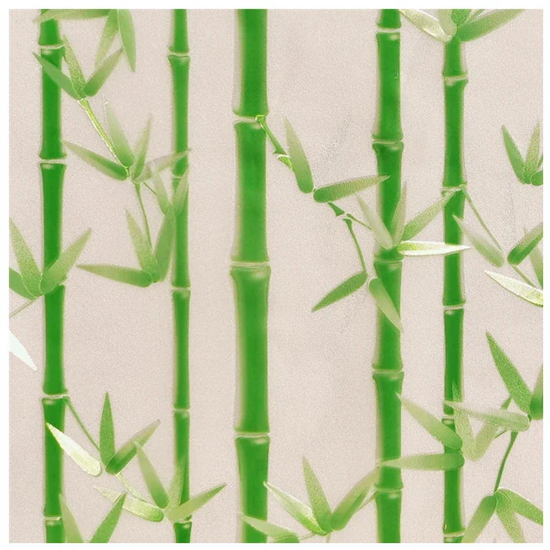 3D Bamboo Electrostatic Glass Film Frosted Window Sticker Transparent Opaque Living Room Bathroom window film window privacy film window sticker