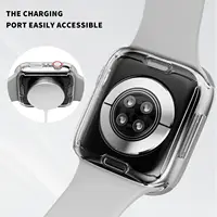 Coque pour Apple Watch, 42mm, 46mm, 41mm, 45mm, 40mm, 44mm, Juste de Protection d'Écran, Souple, TPU, Pare-chocs pour iWatch Série 10, 9, 8, 7, 6, 5, 4, SE 3