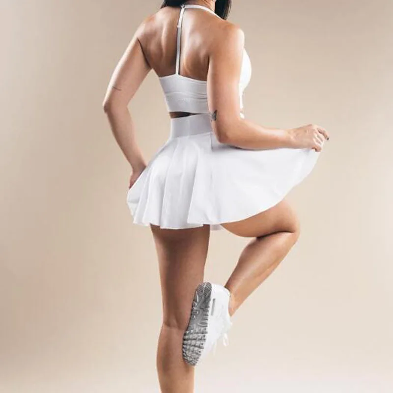 

Nude Feeling Yoga Suit 2PCS Sportswear Women's Tracksuit Outdoor Fast Drying Tennis Suit Gym Workout Push Up Running Fitness Set