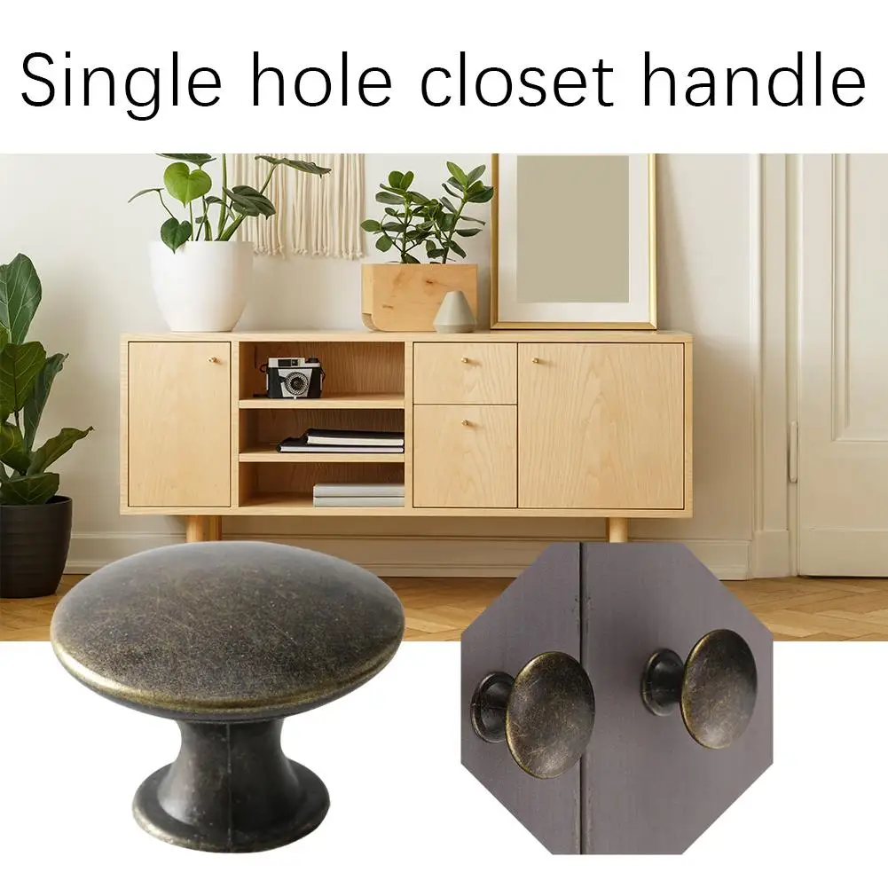12Pcs Kitchen Cabinet Handles Brass Drawer Small Knobs Door Simple Decorative Cupboard Round Wardrobe Cabinet Knobs