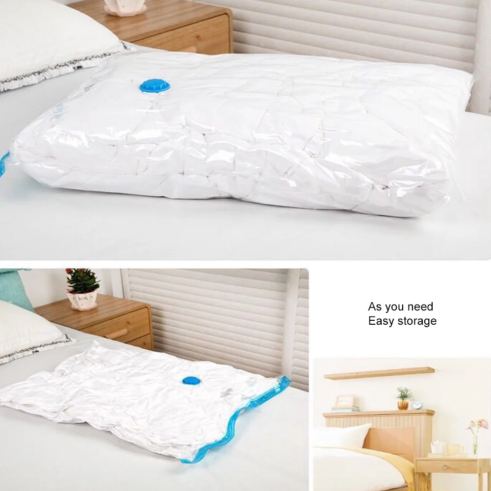 5/10Pcs Vacuum Storage Bags Transparent Reusable Vacuum Seal Compression Bags  Space Saver for Bedding PillowsTowel Clothes - AliExpress