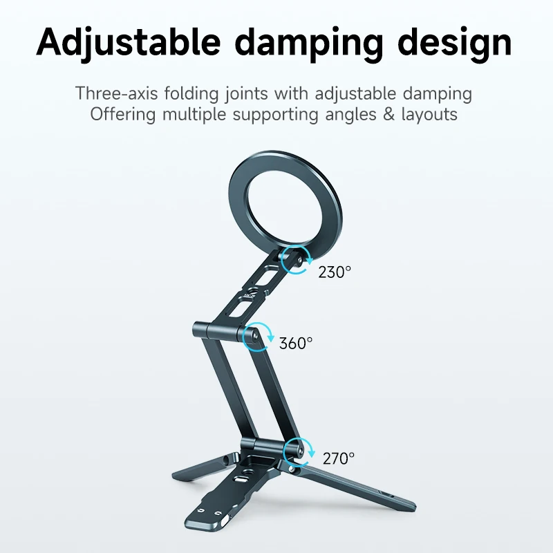 XILETU Magnetic Phone Tripod Stand with Foldable Desktop Holder