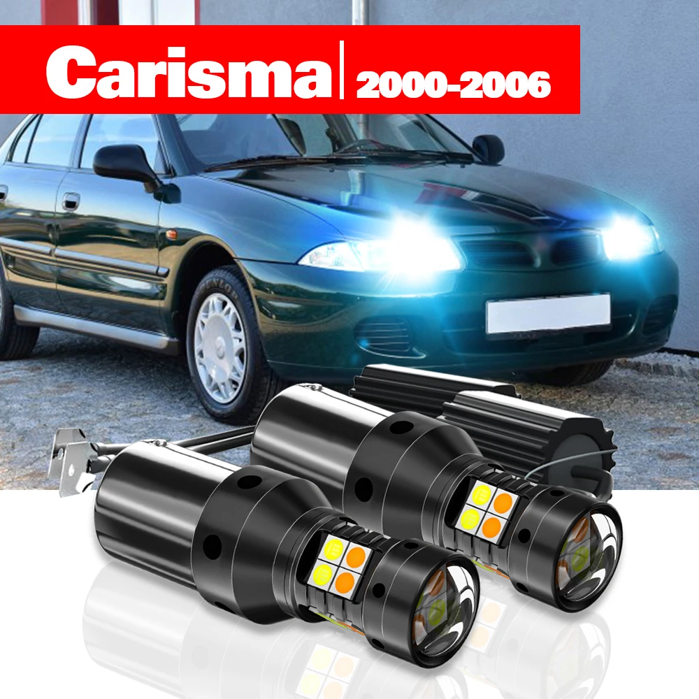 

For Mitsubishi Carisma 2000-2006 Accessories 2pcs LED Dual Mode Turn Signal+Daytime Running Light DRL 2001 2002 2003 2004 2005