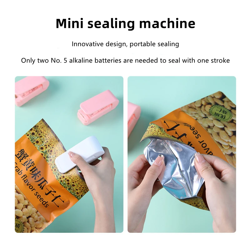 

Mini Food Packaging Sealer Machine Storage Bag Clip Sealing Machine Portable Sealer Packing Seal Food Snack Kitchen Accessories