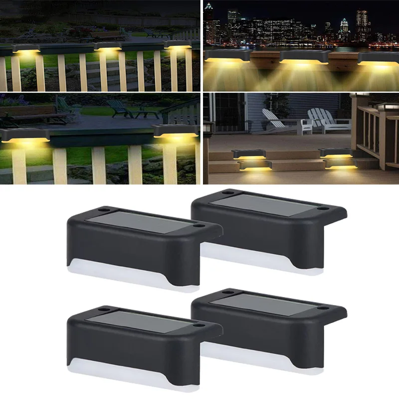 Outdoor Stair LED Solar Street Lamp Waterproof Garden Step For Yard Railing Fence Pathway Patio Lawn Decoration led street lamp,solar garden lights,led lamp