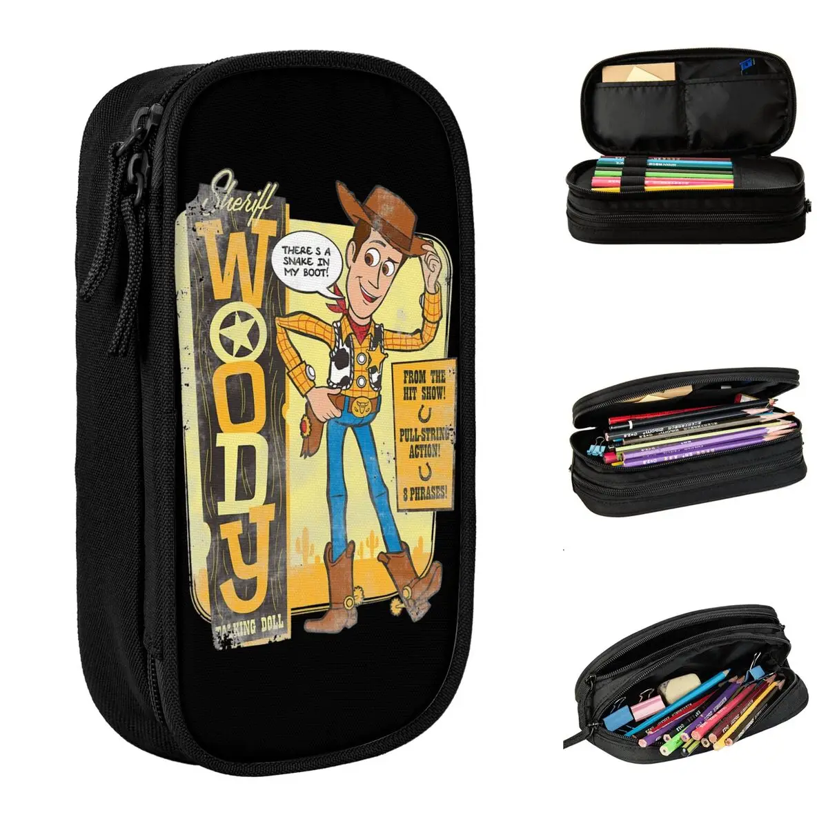 Woody Toy Story Cartoon Toy Kids Pencil Case Cute Pen Box Bags Kids Big Capacity School Supplies Pencilcases Regalo