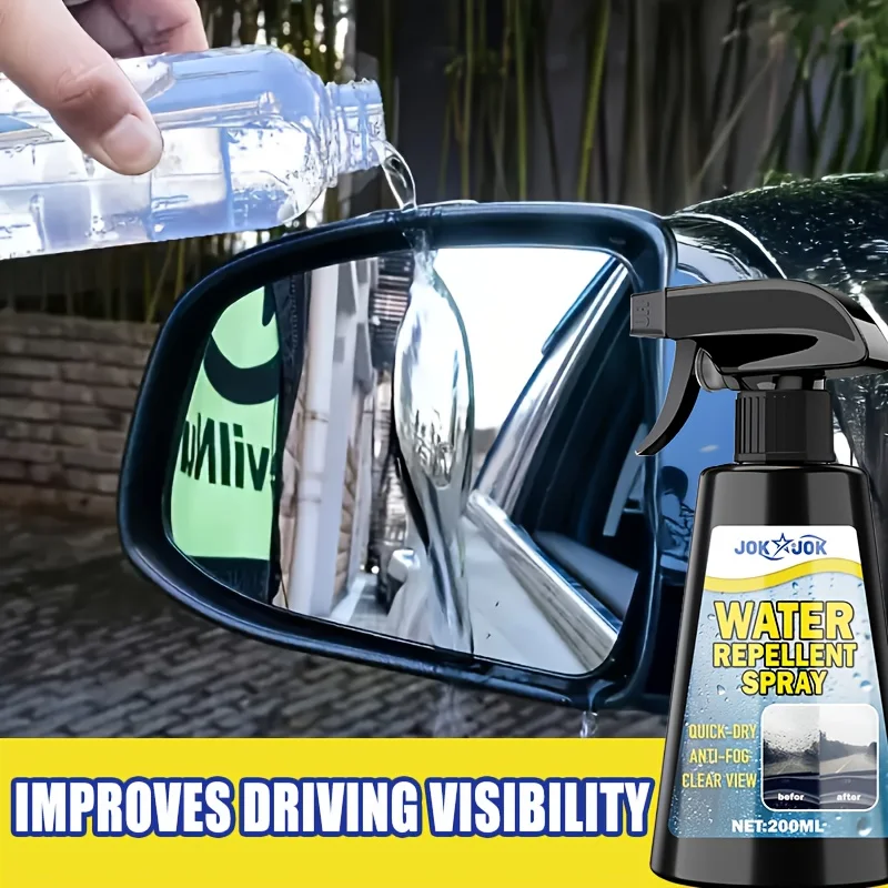 Car Glass Rearview Mirror Rain Spray Nano Coating Superhydrophilic For Poor Weather Driving Enhances Visibility