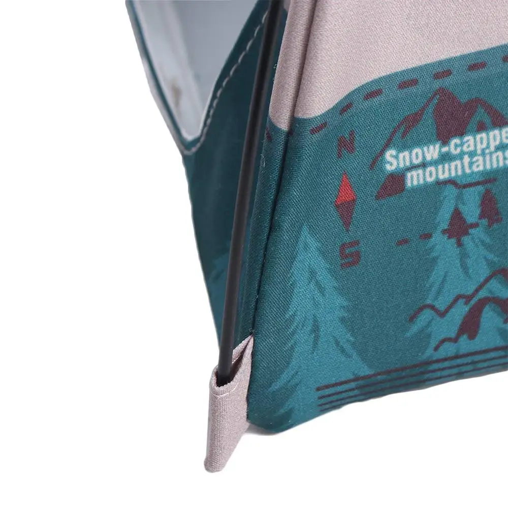 1:12 Scale Camping Tent Model Decoration Oxford Cloth Simulated Outdoor Tent Ornament Ob11 Doll Doll Small Tent Photo Props