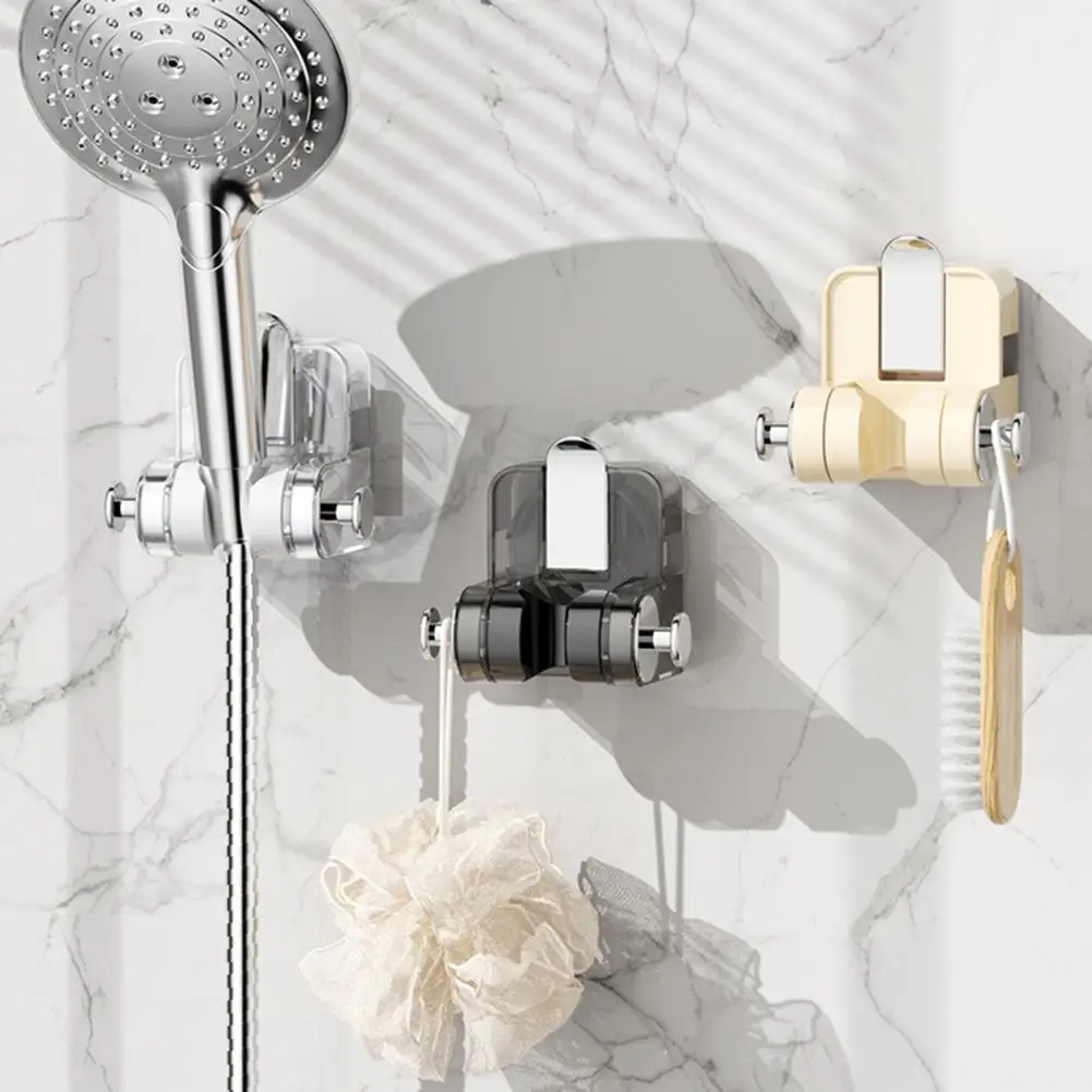 

Регулируемый кронштейн для душа, крепкий держатель на присоске, настенный Съемный держатель для душевой лейки в ванной комнате с крючком, универсальный размер
