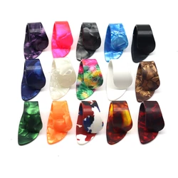 50pcs/100pcs Celluloid Guitar Thumb Finger Picks Thumb Picks Finger Picks Flat Thumb picks Color Random