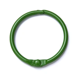 Set of 10 Colorful Metal Alloy O-Ring Keychain Jump Rings for DIY Jewelry and Crafts (Green)