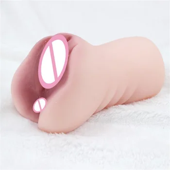 18+ Realistic Vagina Masturbator Cup Skin Pocket Pussy Male Masturbator Anal Oral Cup Adult Sex Toys for Men Masturbation 5