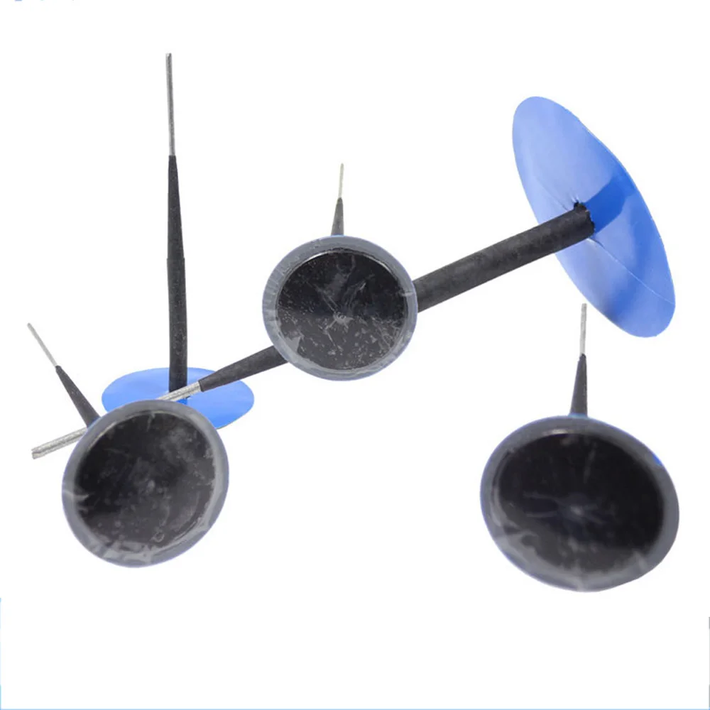 

5/24Pcs 4mm Pneumatic Mushroom Nail Film Car Tyre Cold Patch Film Rubber Stitching Machine Tire Wheel Repair Kit Integral Plug