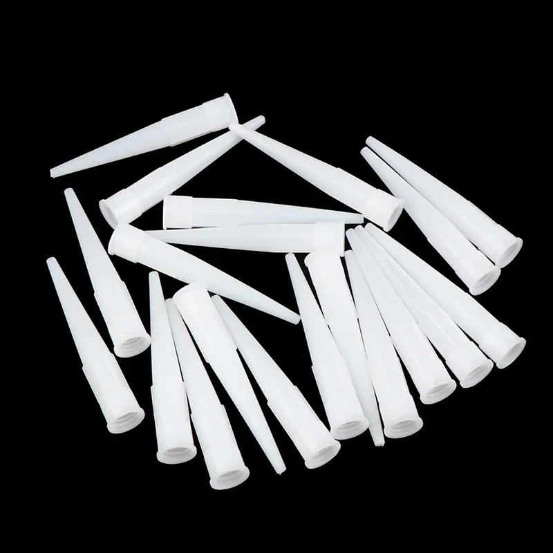 Universal Caulking Gun Nozzles 20pcs Plastic Glass Glue Nozzles Sealant Silicone Caulking Tips Mouth Home Construction Tools