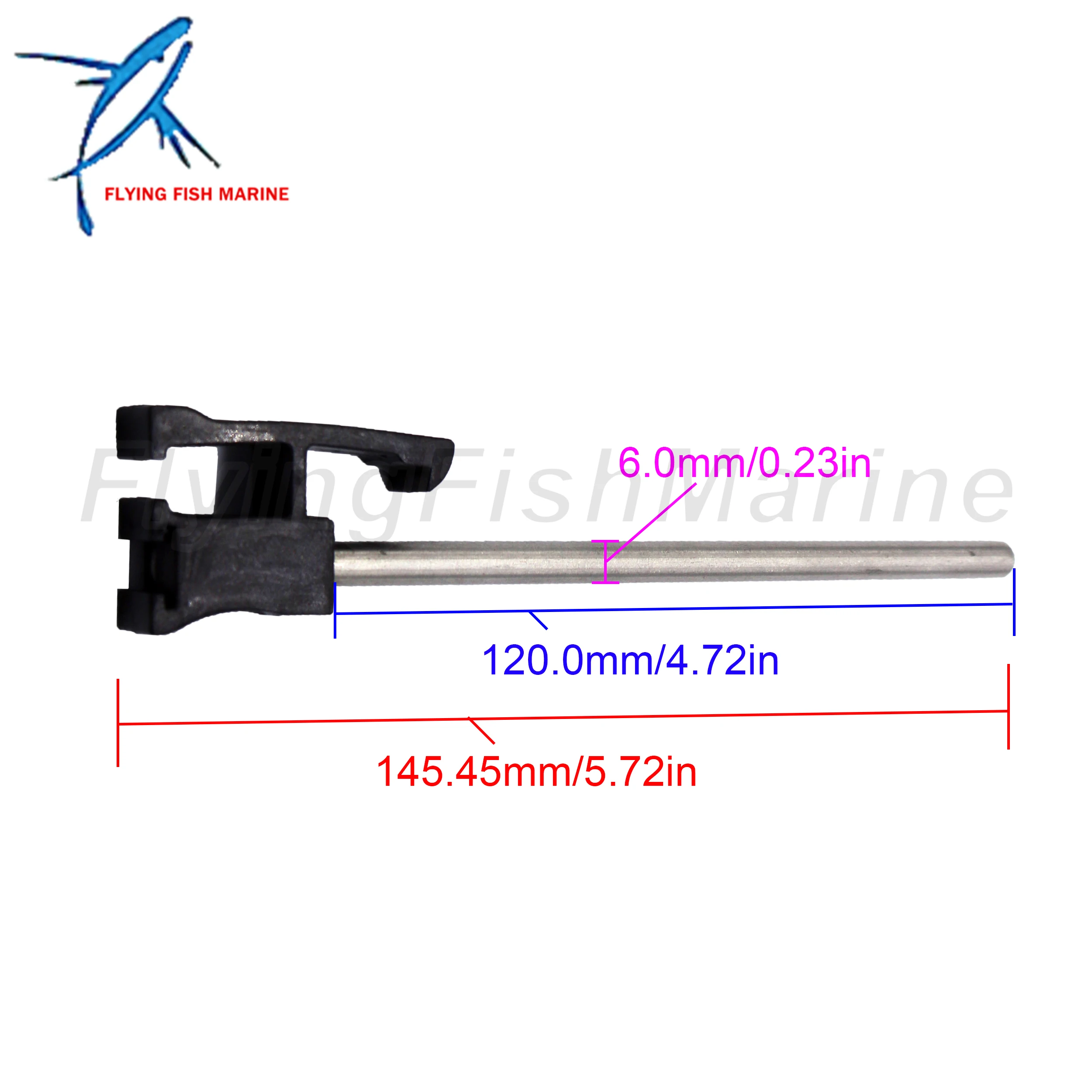Outboard Motor 3F0-62160-0 3F0621600M Thrust Rod / Tilt Pin for Tohatsu for Nissan 2HP 2.5HP 3.5HP, 8150921 Mercury Mariner