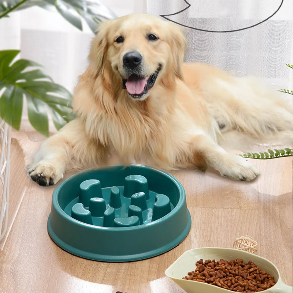 Pet Slow Food Bowl Small Dog Choke-proof Bowl Non-slip Slow Food Feeder Dog Rice Pet Supplies Available for Cats and Dogs