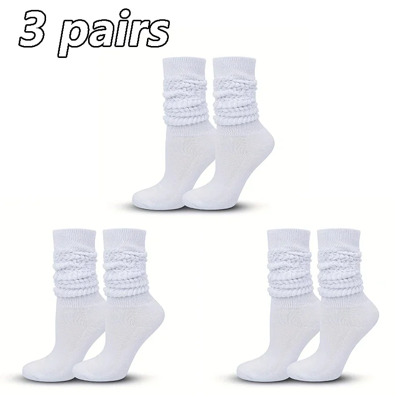 Training Socks 3 Pairs Pleated Mid Length Socks Women's Fashion Lolita Bubble Socks Comfort Non Pilling Autumn Versatile Girl Elephant