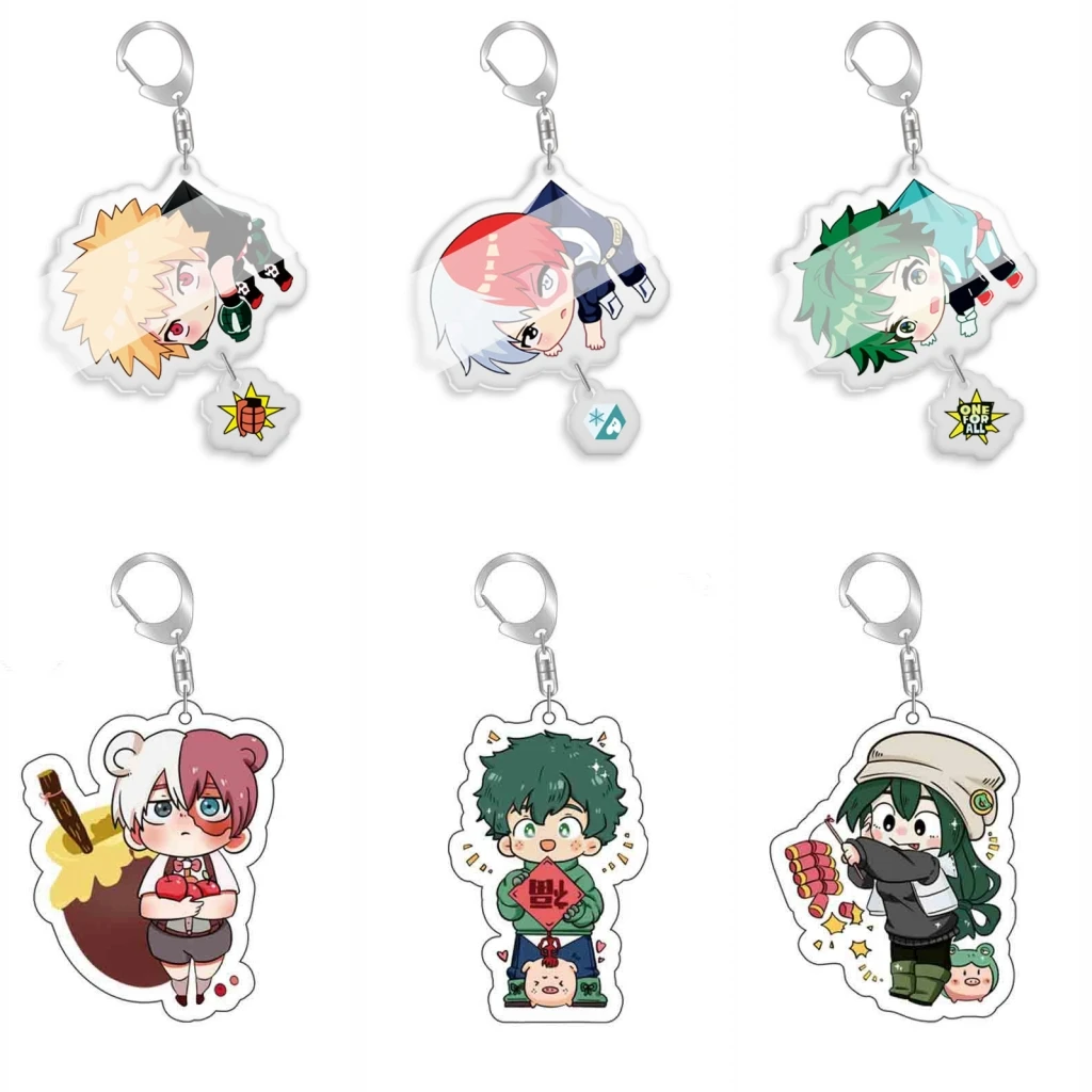 

Boku no My Hero Academia Midoriya Izuku Keychain Badge Accessories Cosplay Props Key Chain Cartoon Backpack Pendant