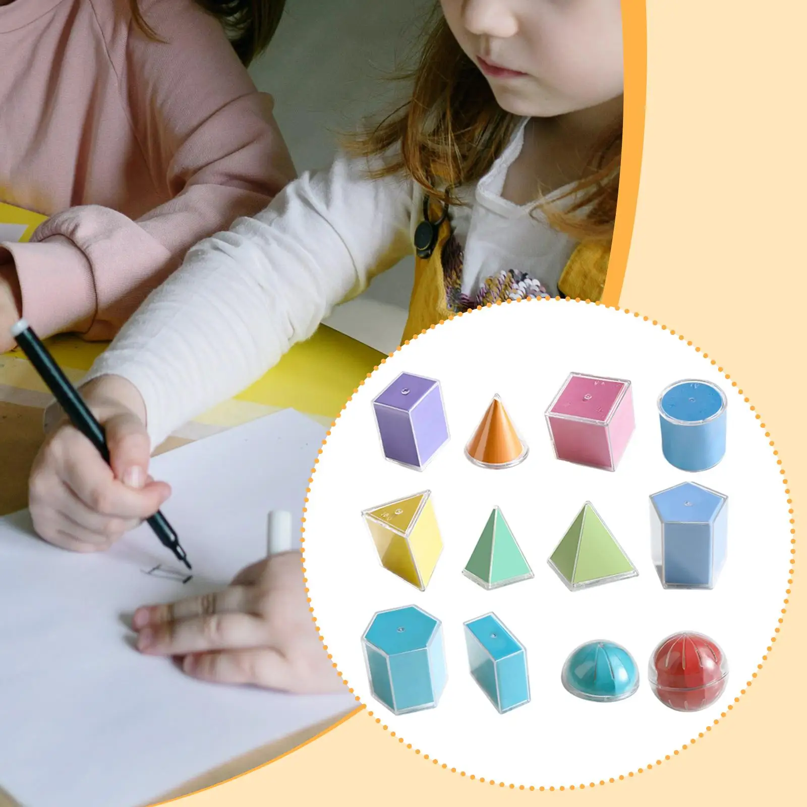 12 Pieces Geometric Shapes Blocks Math Games Reusable Durability Educational 12 Pieces Geometric Shapes Blocks Math Games Reusable Durability Educational