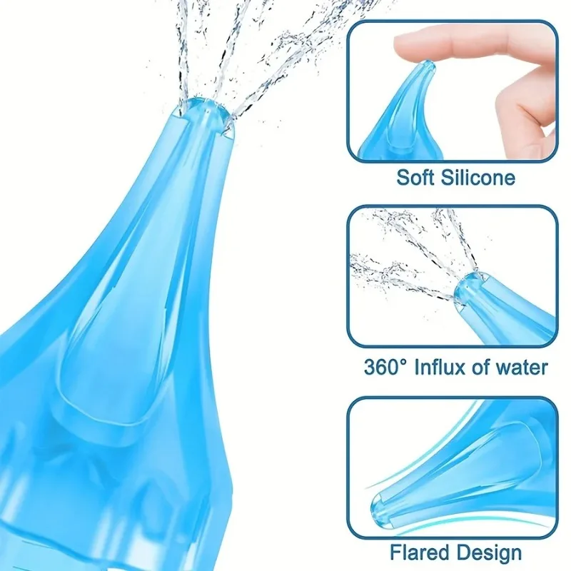 Ear Wax Remover Ear Wax Cleaner Ear Wax Picker Ear Scooper 2Pcs Children Adult Ear Wax Cleaner Remover Silicone Tip Syringe Ear Wax Flusher Tool Baby Syringe Cleaning Irrigation