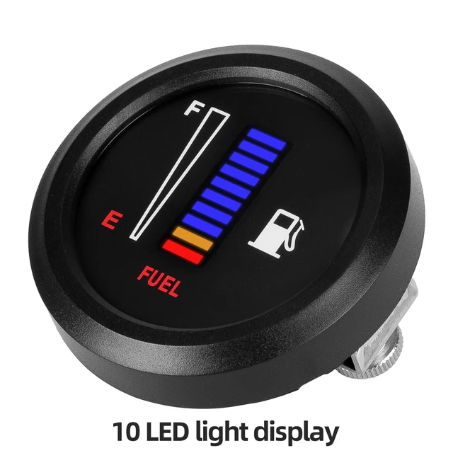 Medidor de nivel de combustible Universal para coche y motocicleta, 2 ,  52mm, 12V, LED electrónico, ultradelgado, medidor de bencina automático -  AliExpress